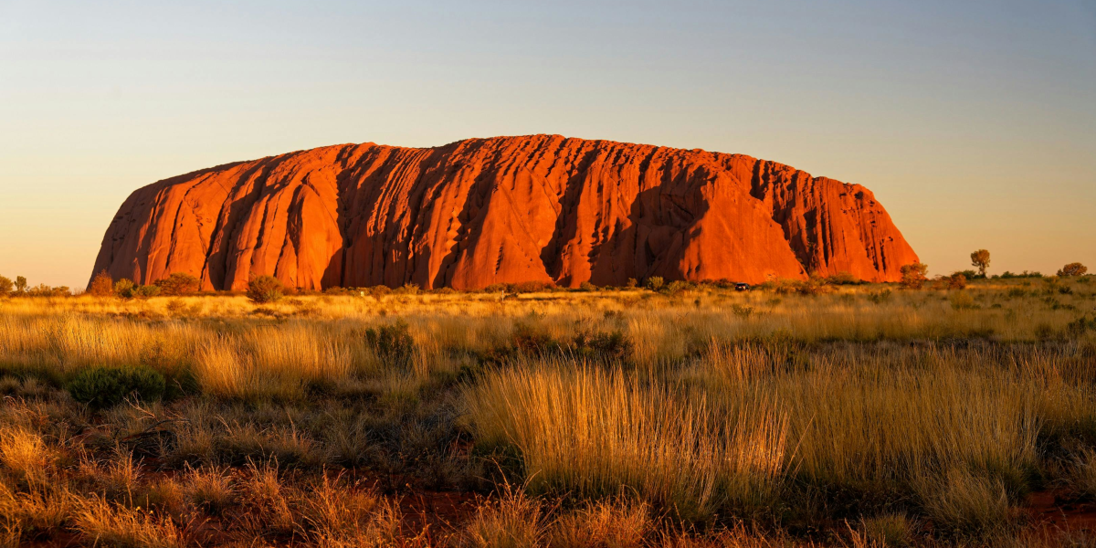 A monolith at sunset